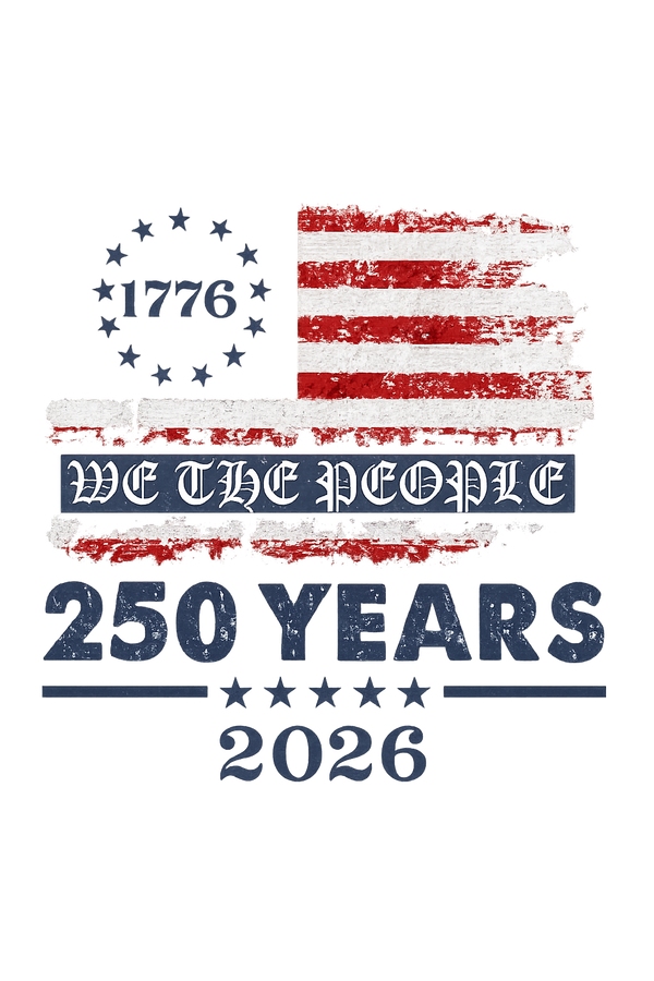 Patriotic America 250th Anniversary Tee by K&M Print Works
