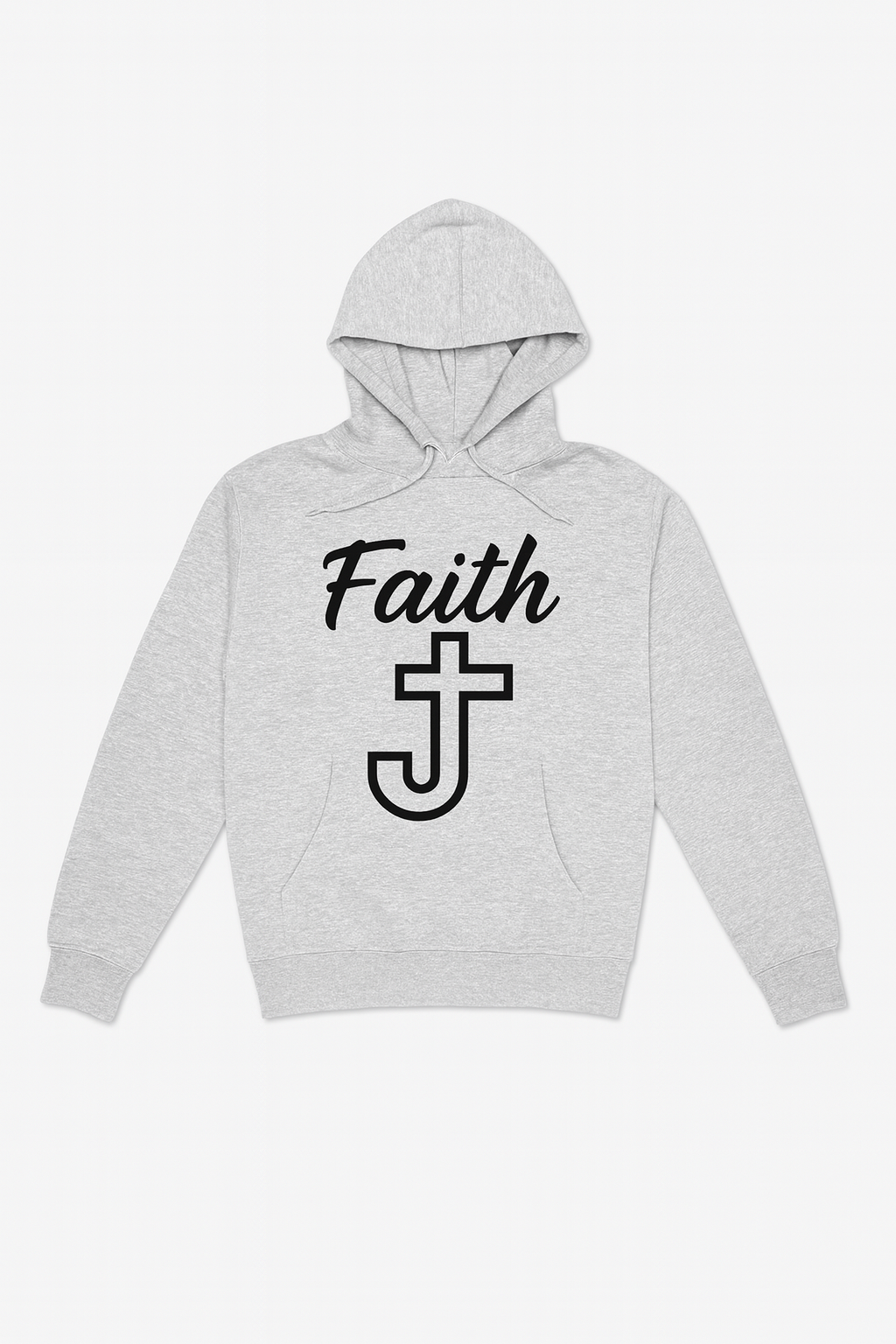 Faith Over Fear Cross Script Custom Hoodie by K&M Print Works