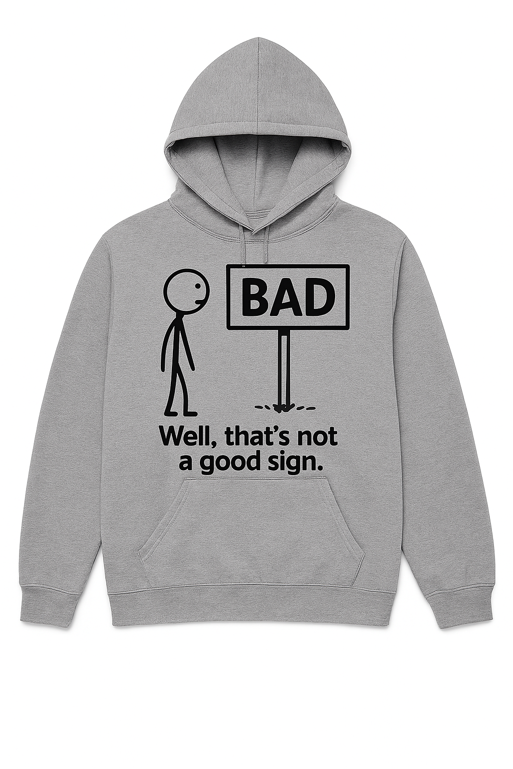 Funny Stick Figure Graphic Hoodie by K&M Print Works