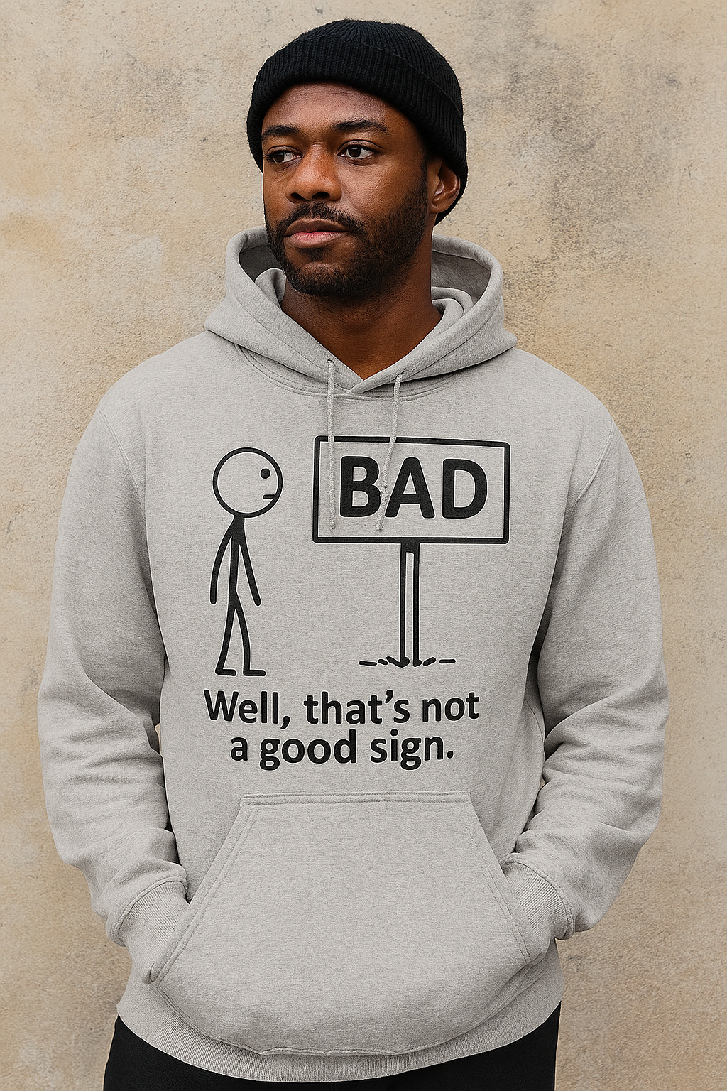 Funny Stick Figure Graphic Hoodie by K&M Print Works