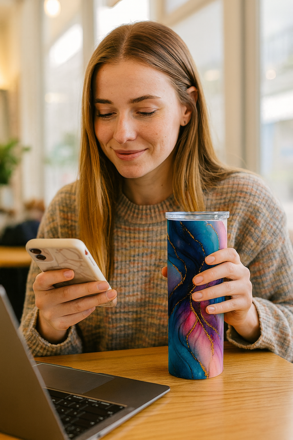 Custom Celestial Swirl 20oz Tumbler by K&M Print Works