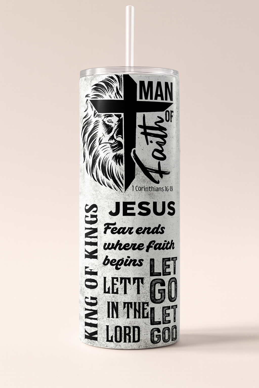 Custom Lion of Faith Tumbler Printed by K&M Print Works