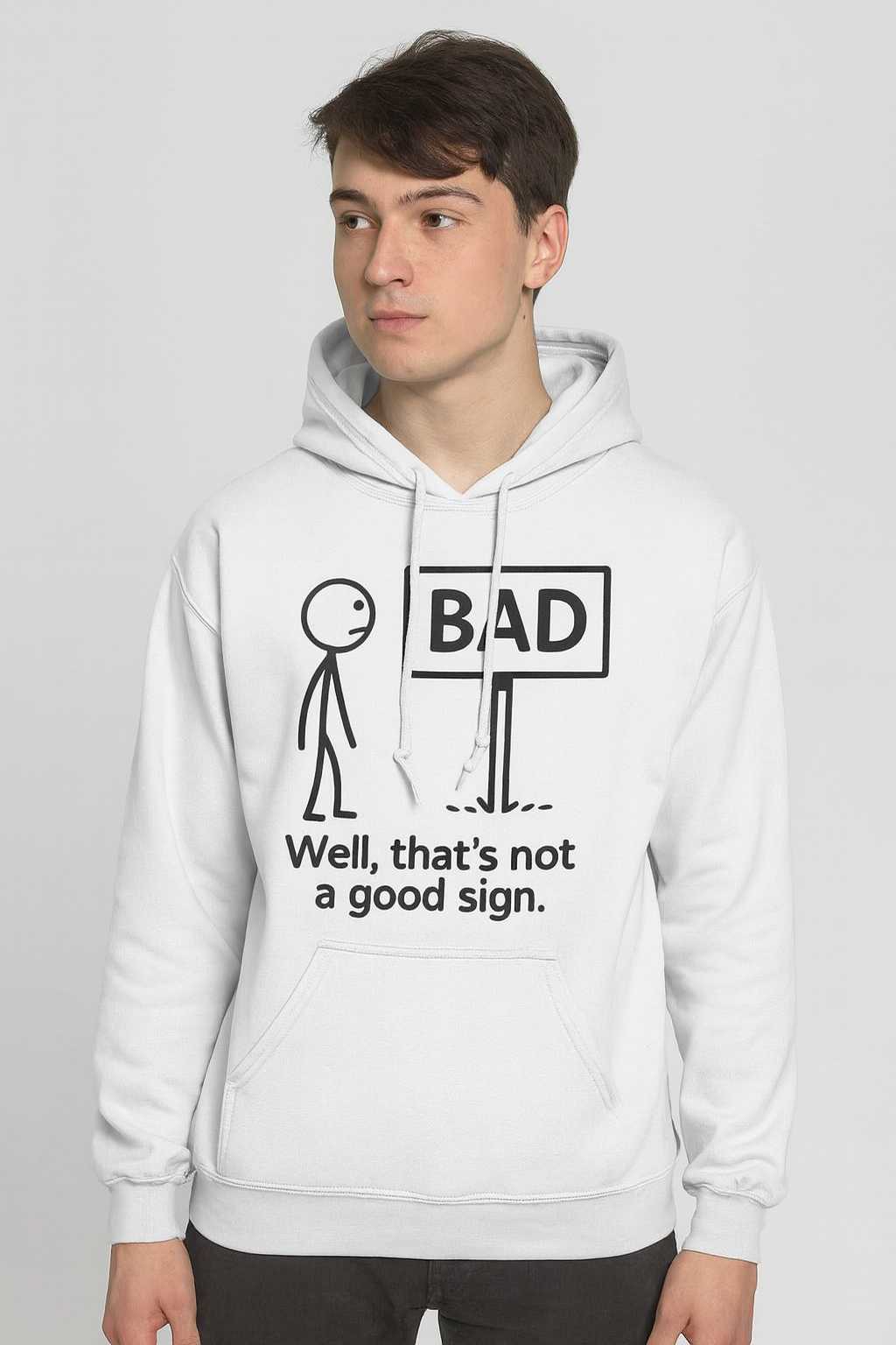 Funny Stick Figure Graphic Hoodie by K&M Print Works