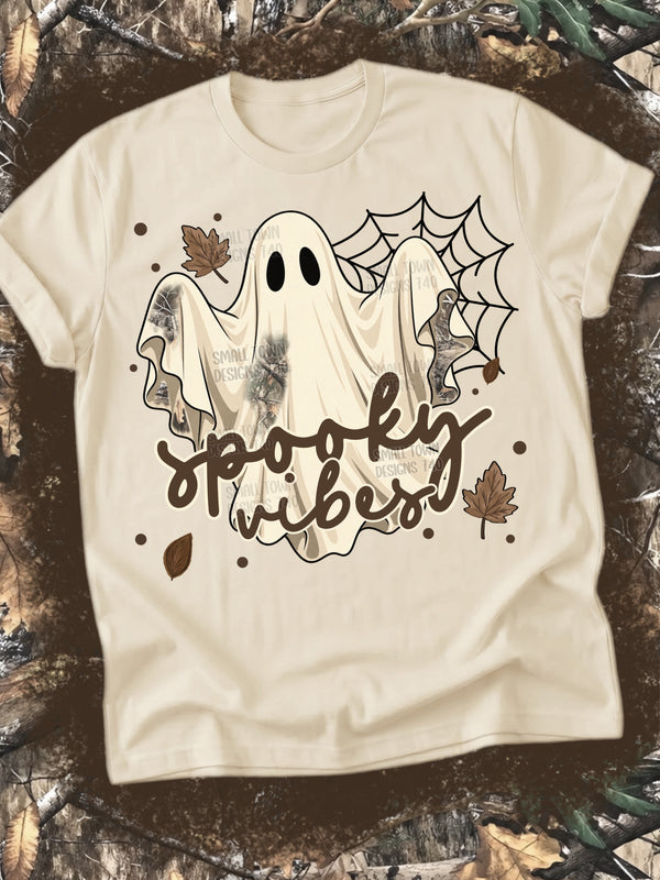 Spooky Vibes Woodland Ghost Graphic T-Shirt graphic mockup