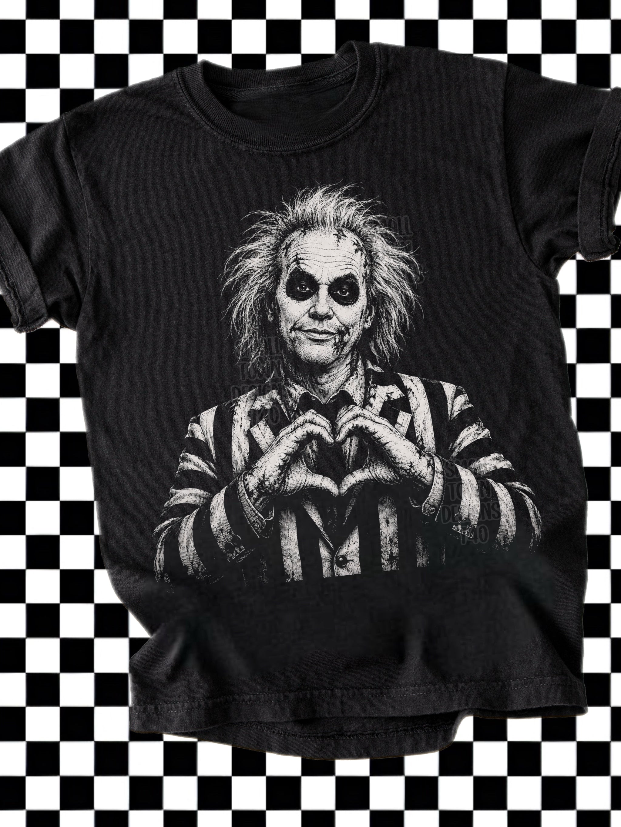 Beetlejuice Heart Hands Graphic T-Shirt graphic mockup