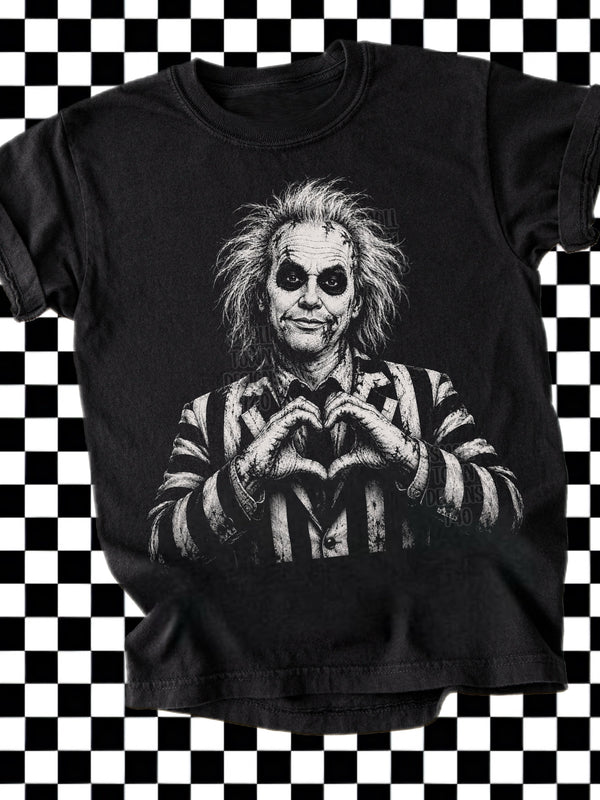 Beetlejuice Heart Hands Graphic T-Shirt graphic mockup