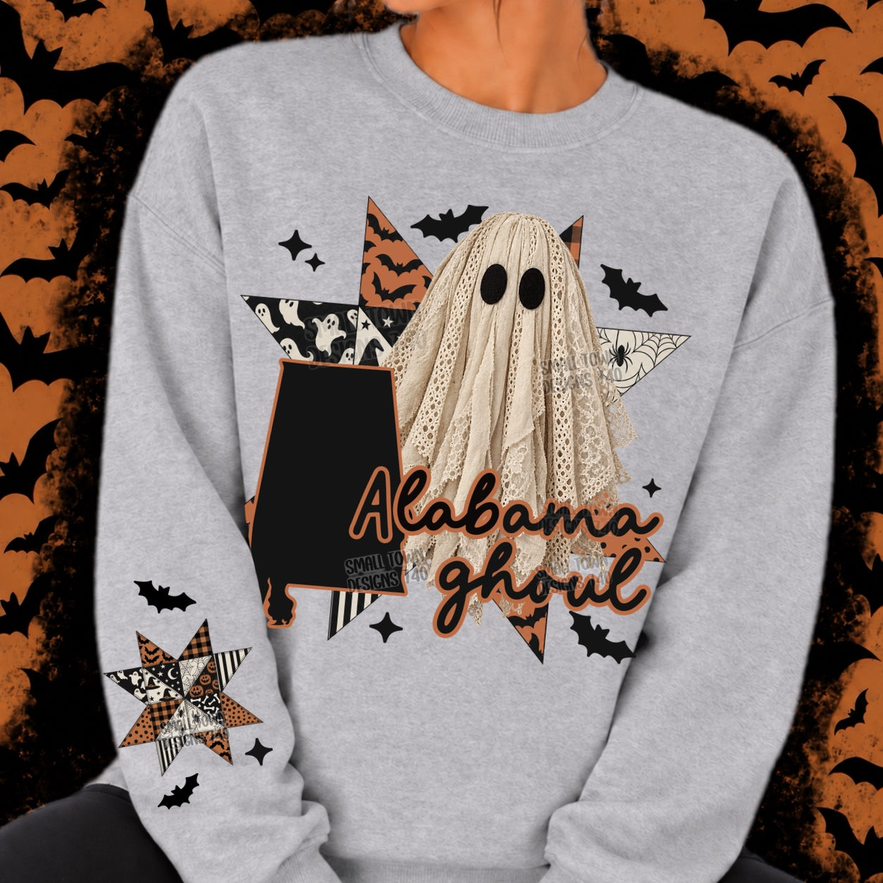 Alabama Ghoul Lace Ghost Graphic Shirt graphic mockup