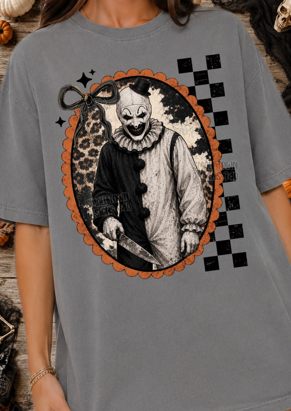 Art the Clown Leopard Frame Graphic T-Shirt graphic mockup