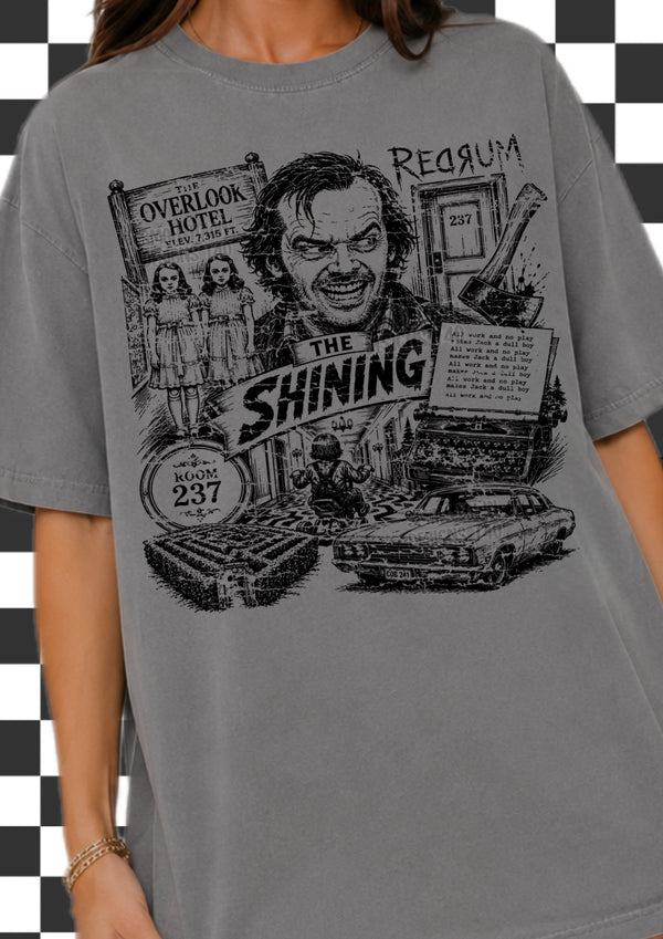 The Shining Overlook Hotel Collage Graphic T-Shirt graphic mockup