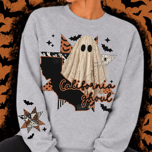 California Ghoul Lace Ghost Graphic Shirt graphic mockup