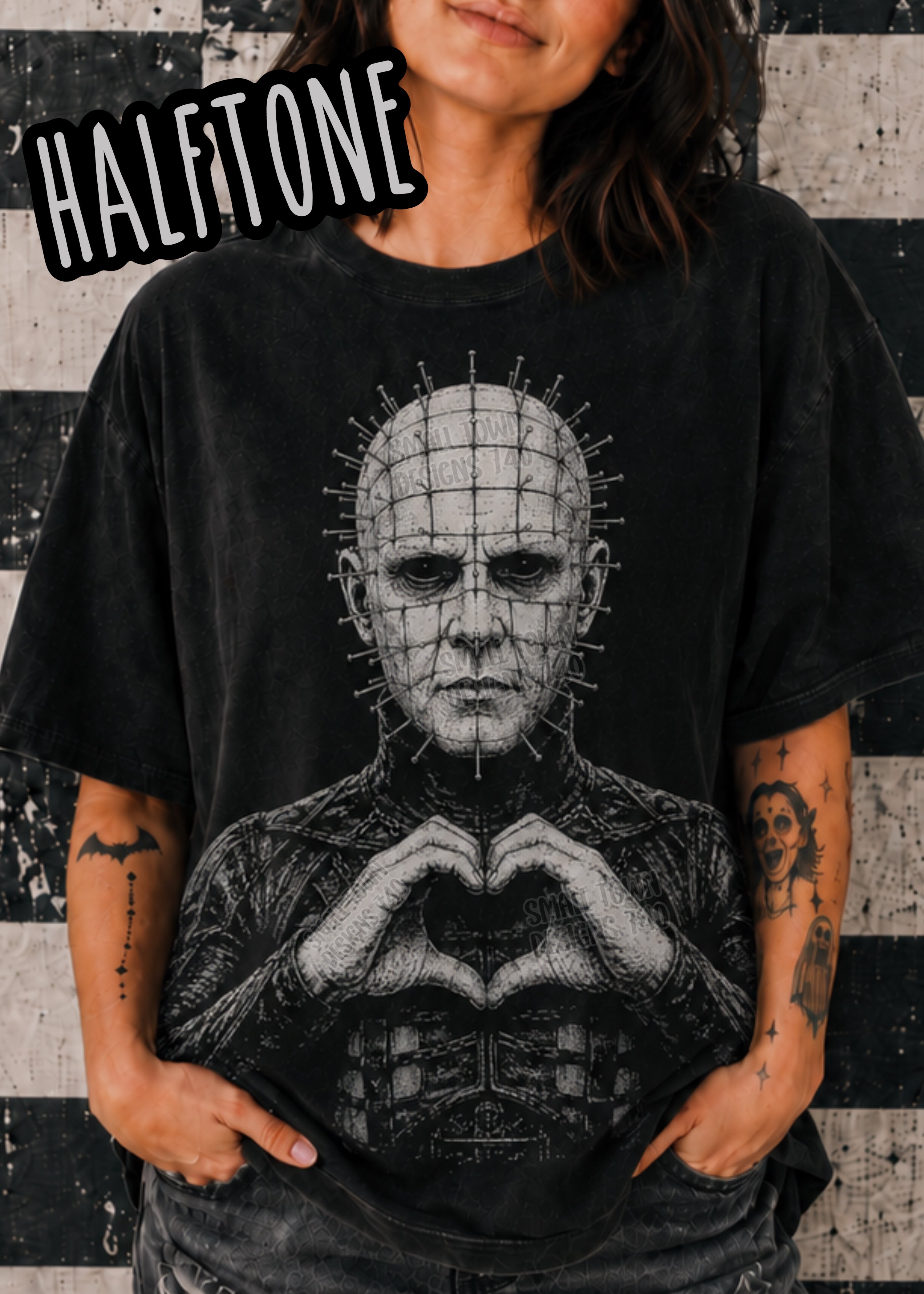 Pinhead Heart Hands Graphic T-Shirt graphic mockup