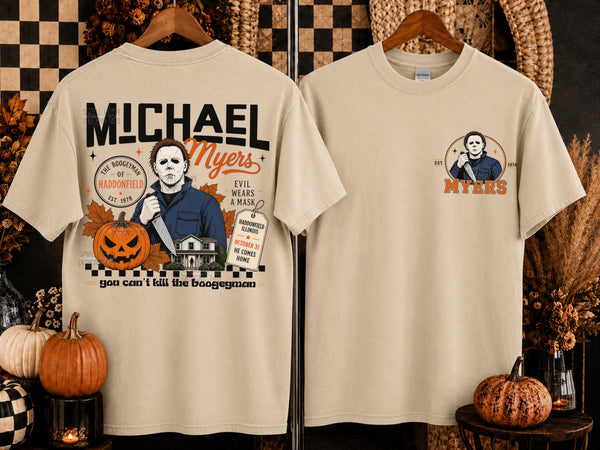 Michael Myers Front and Back Graphic T-Shirt graphic mockup