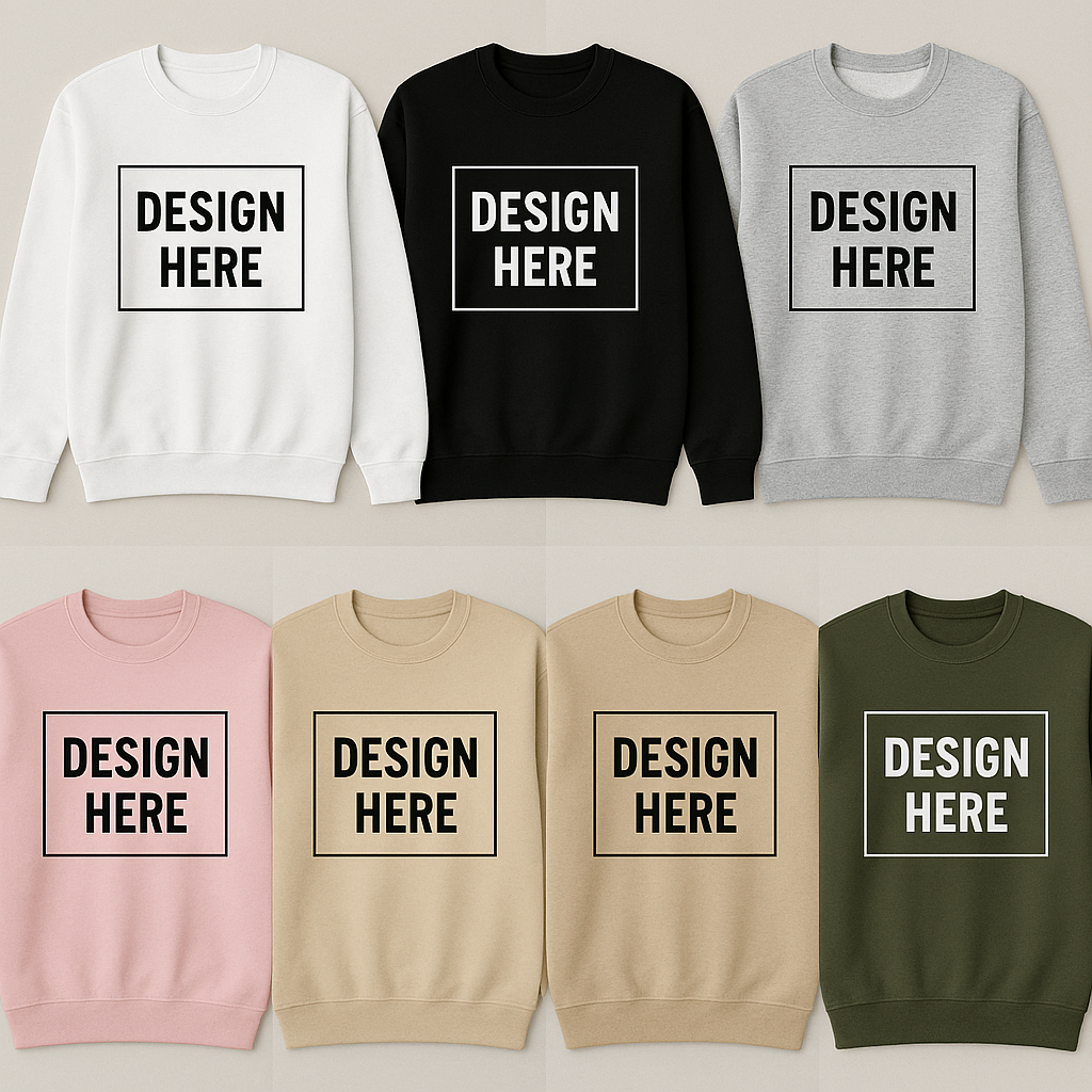  Custom Printed Crewneck Sweatshirt by K&M Print Works