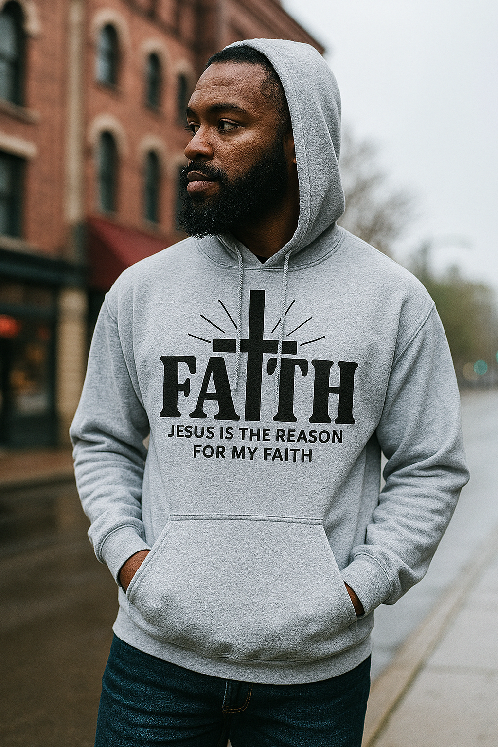  Custom Faith Over Fear Hoodie Printed in Wheelersburg Ohio