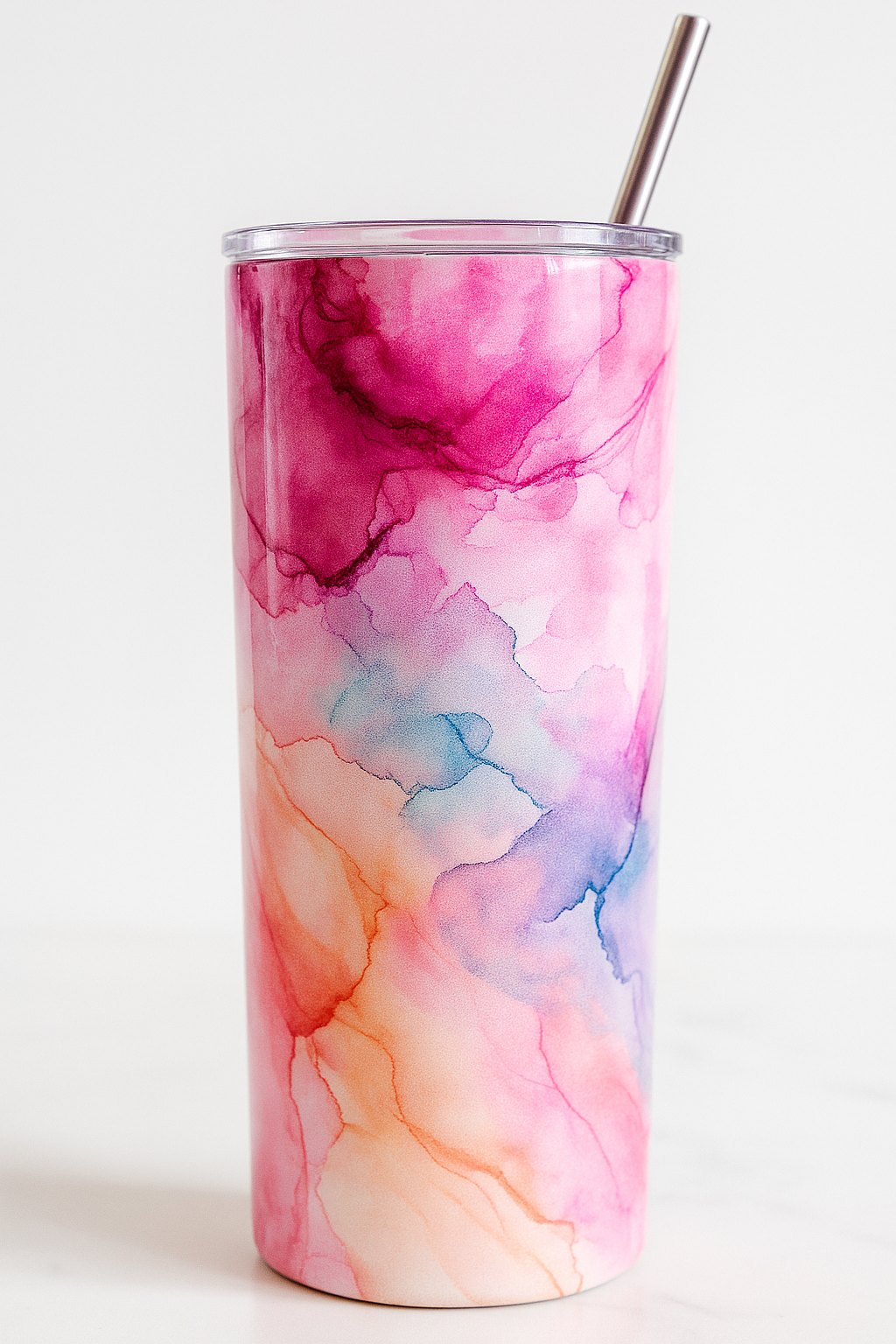Custom Watercolor Skinny Tumbler by K&M Print Works