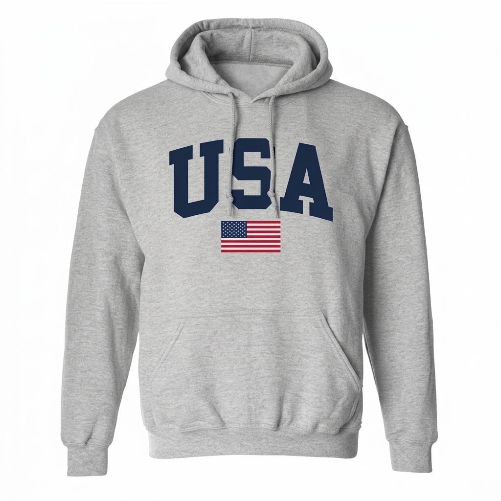 Custom USA Flag Graphic T-Shirt by K&M Print Works