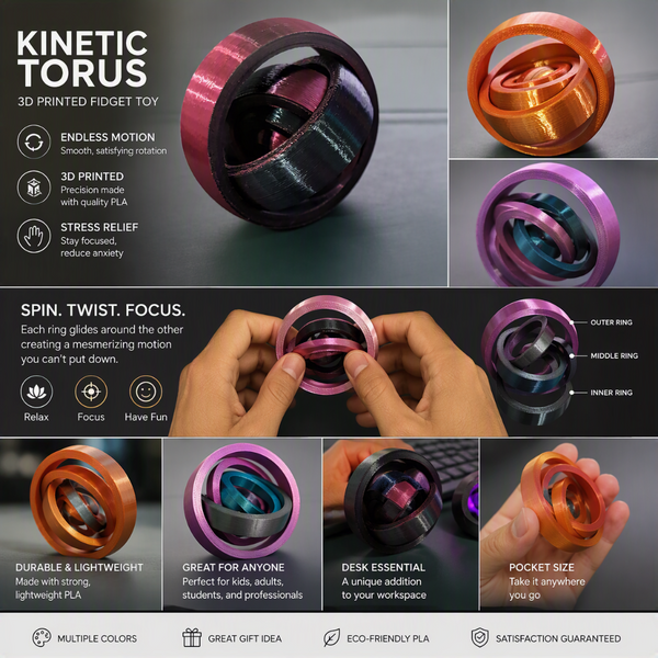 Kinetic Torus — 3D Printed Fidget Toy