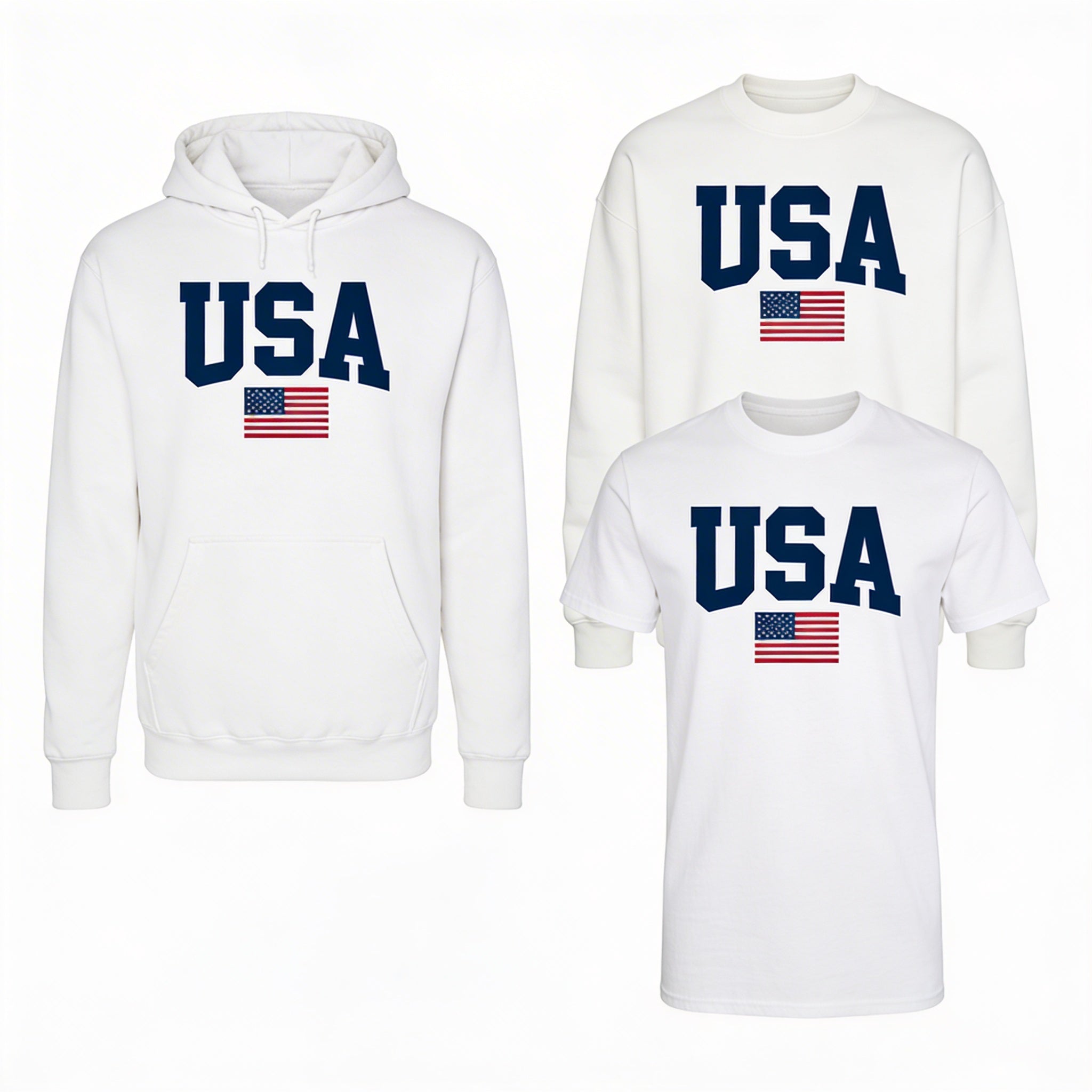 Custom USA Flag Graphic T-Shirt by K&M Print Works