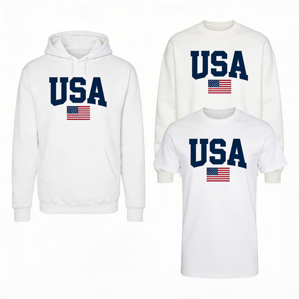 Custom USA Flag Graphic T-Shirt by K&M Print Works
