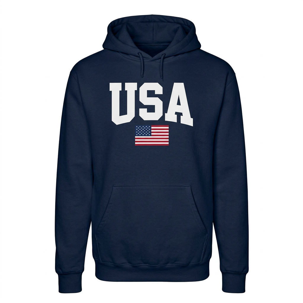 Custom USA Flag Graphic T-Shirt by K&M Print Works